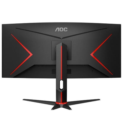 Monitor Gaming Ultrapanorámico Curvo AOC CU34G2X/BK 34"/ WQHD/ 1ms/ 144Hz/ VA/ Negro y Rojo