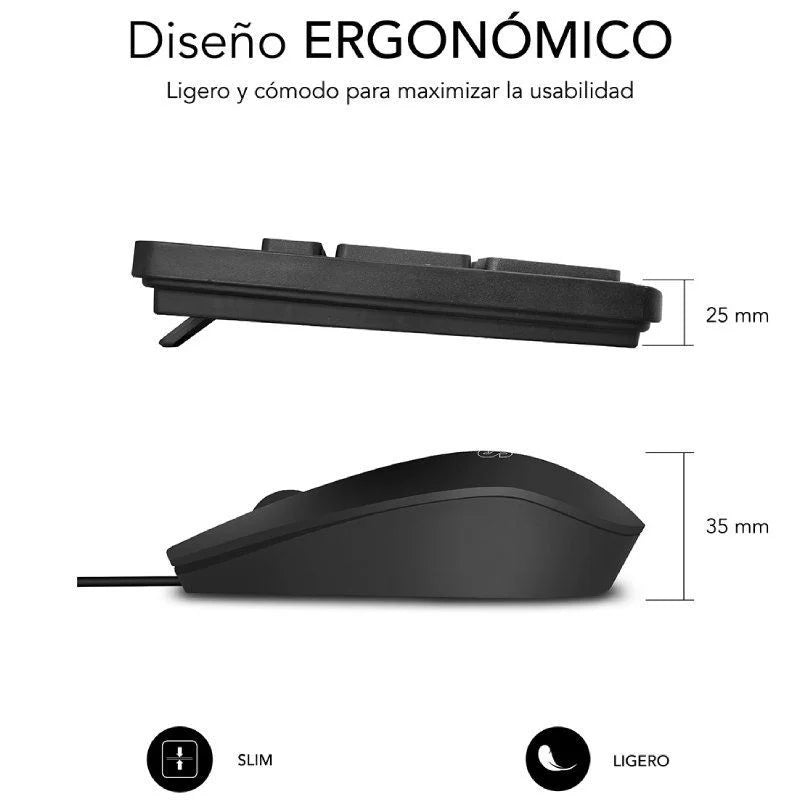 Teclado y Ratón Subblim Combo Business Slim CSSK01
