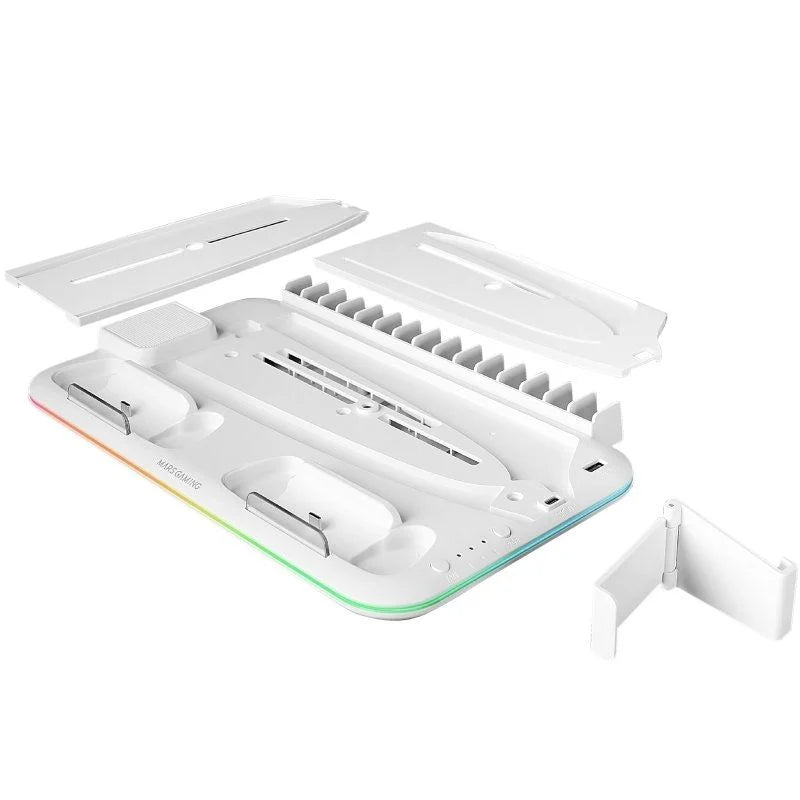 Soporte Multifunción RGB para PS5 Mars Gaming MPS5-B2/ Blanco