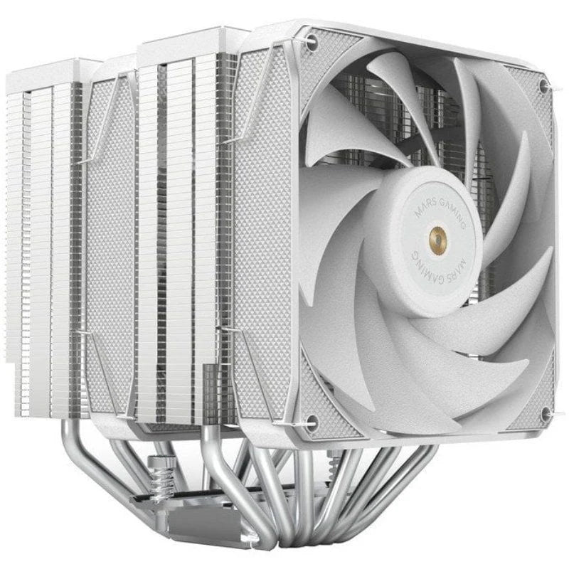 Ventilador con Disipador Doble Mars Gaming MCPU-XU6/ 2x 12cm/ Blanco