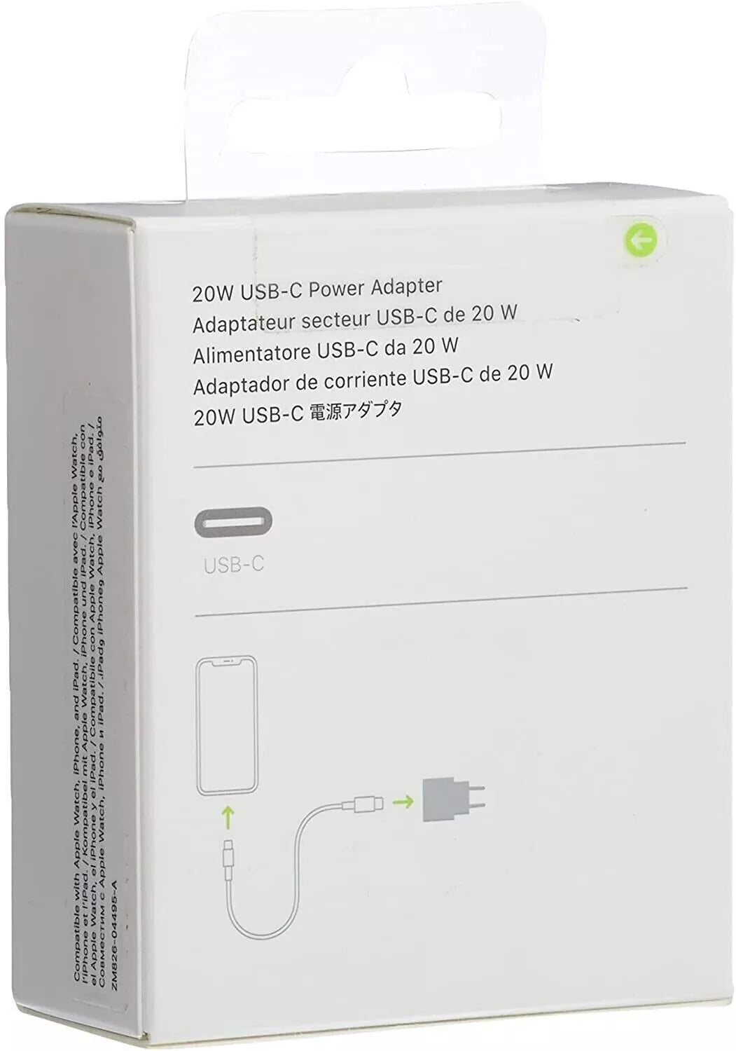 Adaptador de Corriente Apple MUVV3ZM/A Conector USB-C 20W